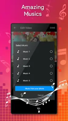 Video maker with photo & music android App screenshot 3